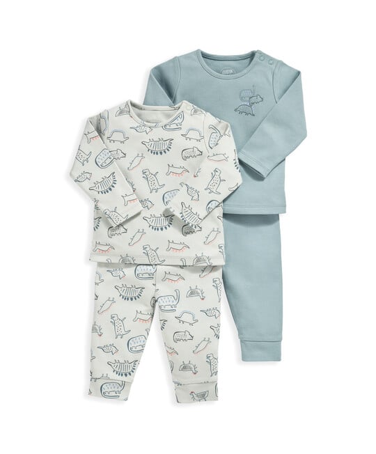 2 Pack Long Sleeve Dino Pyjamas Set image number 2