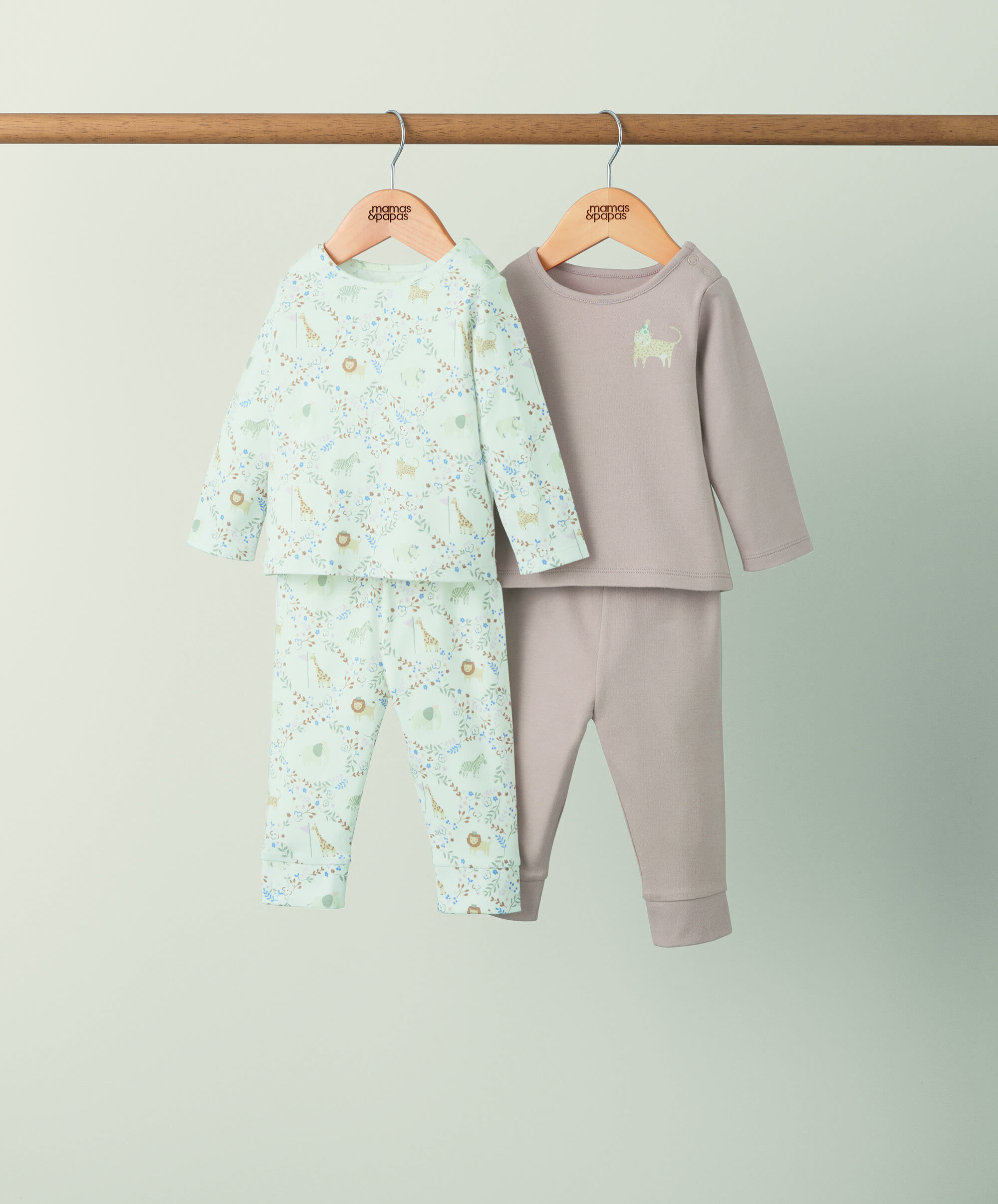 2 pack Safari Garden Party Jersey Pyjamas image number 1