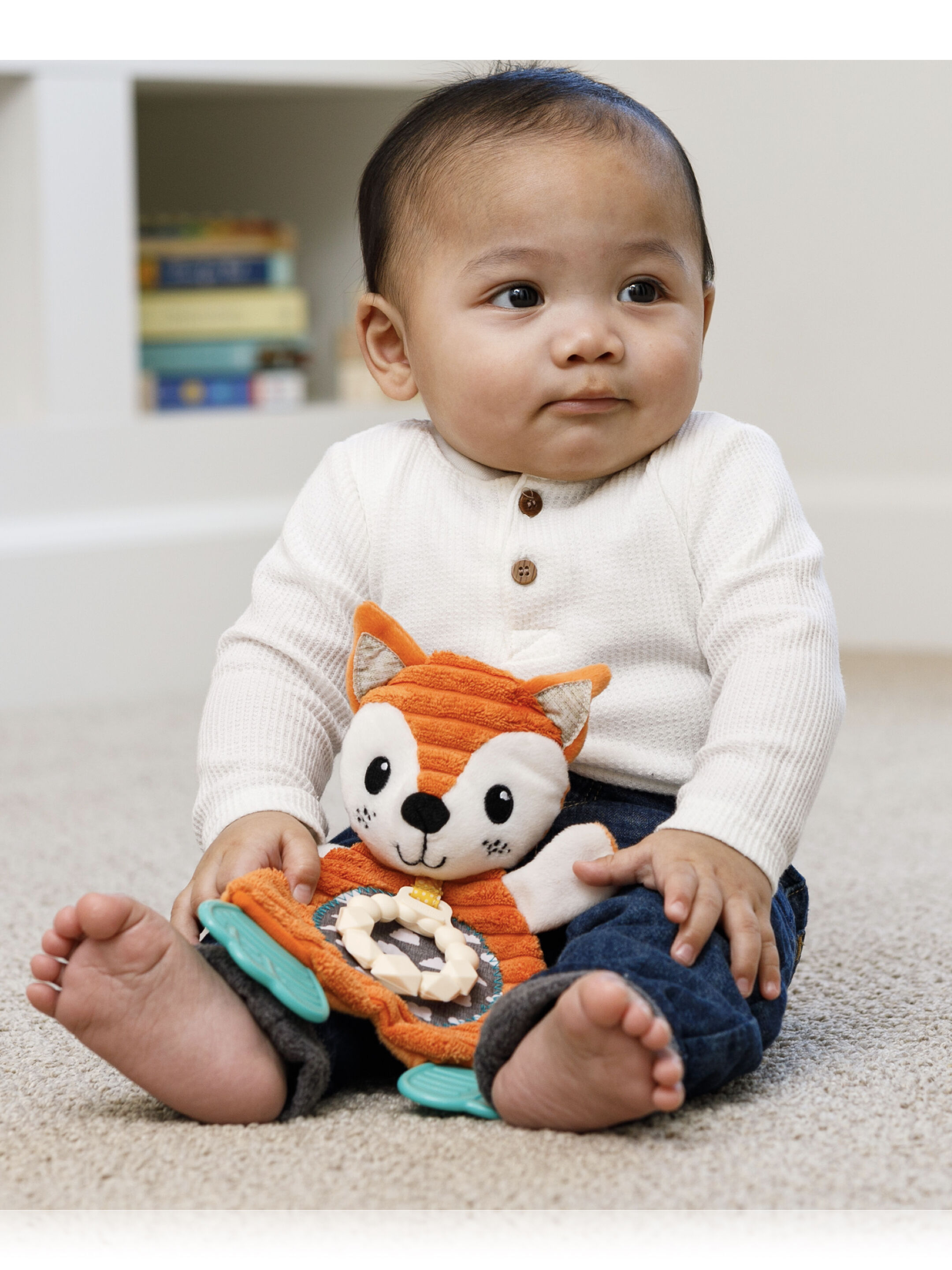 Infantino Go Gaga Cuddly Teether - Fox image number 1
