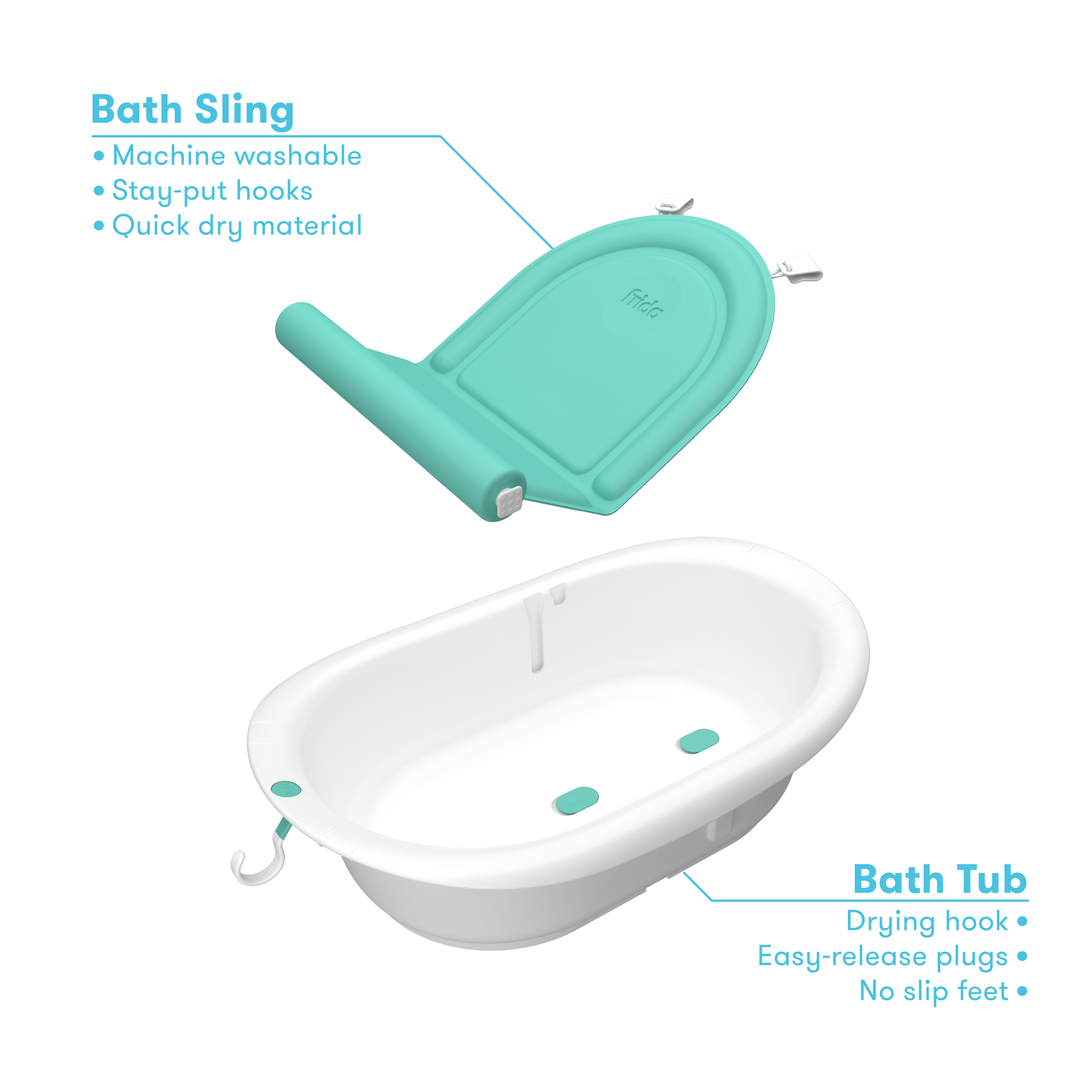 Frida 4-in-1 Grow-with-Me Bath Tub image number 12