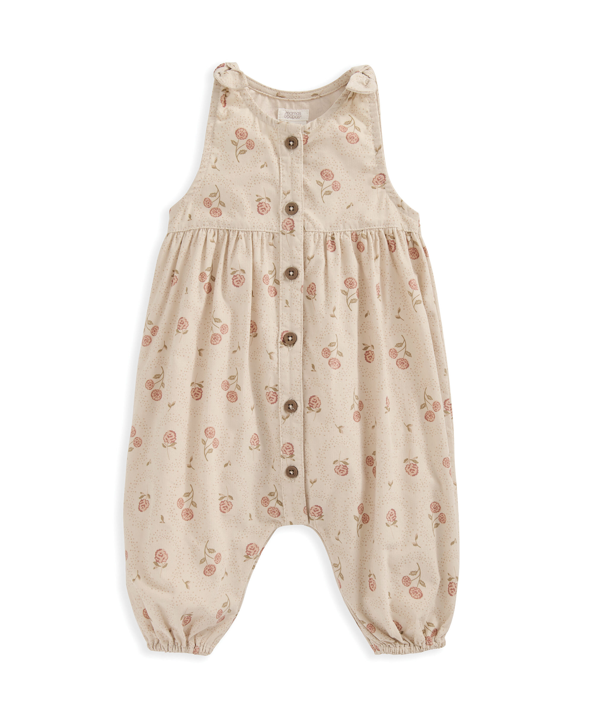 2 Piece Floral Cord Dungarees & Bodysuit image number 3