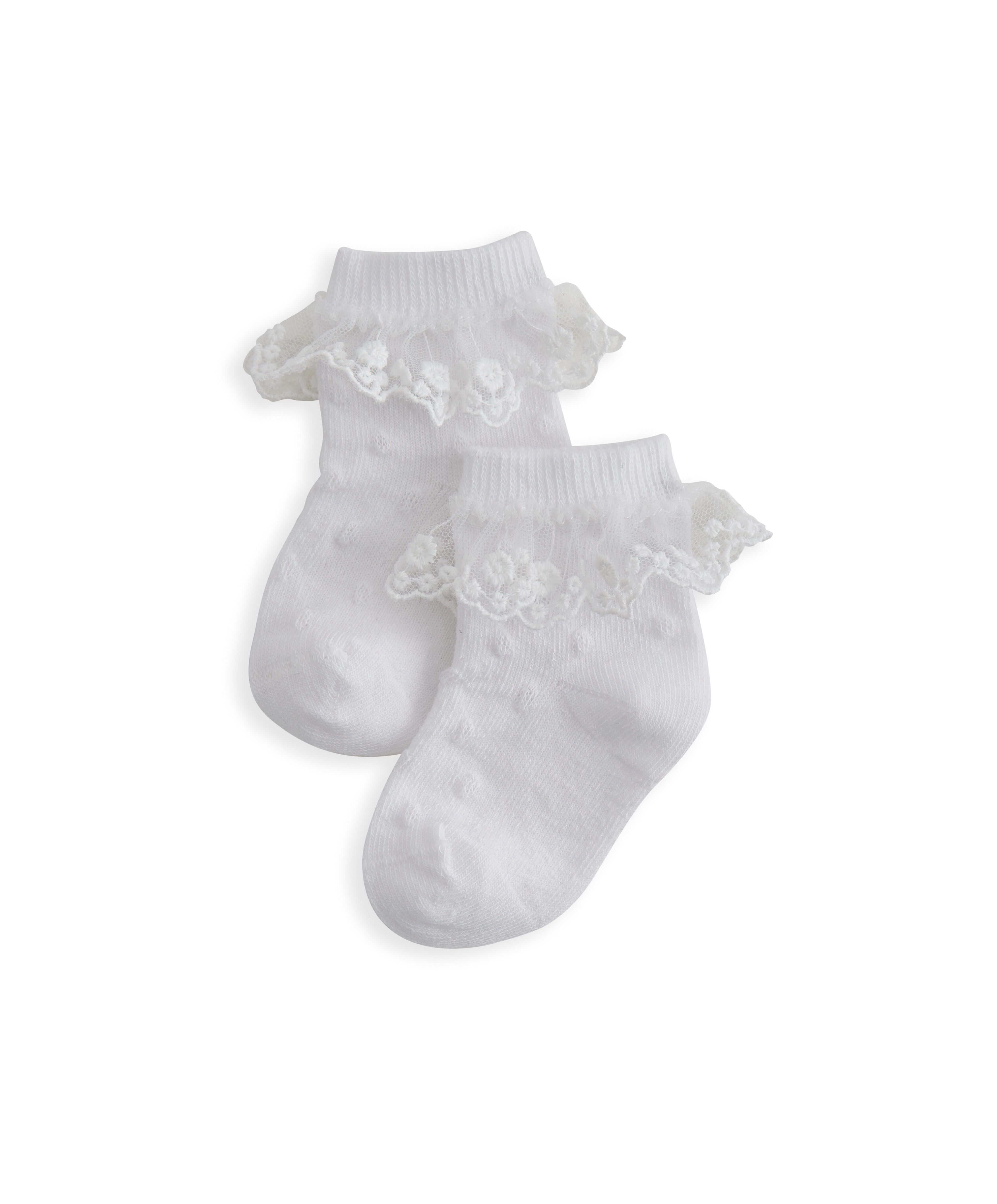 White Frill Socks (Set of 2)
