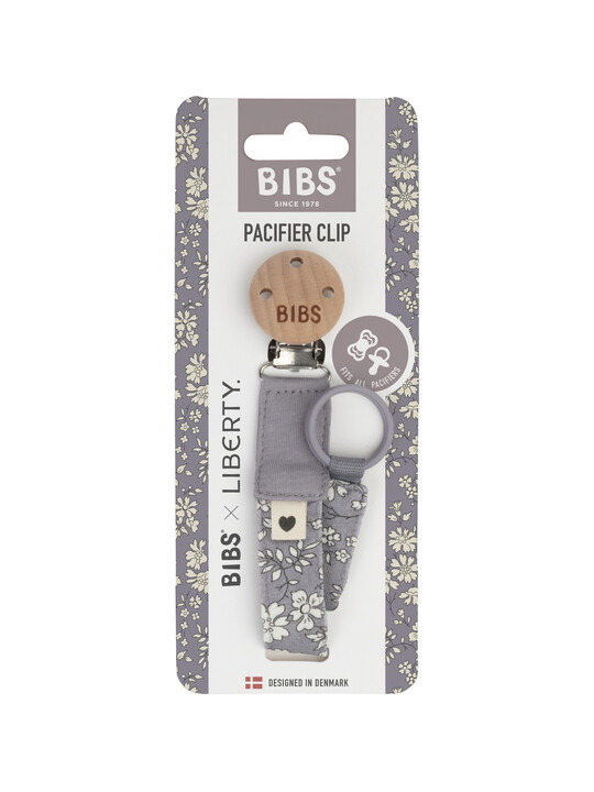 BIBS x Liberty Pacifier Clip Capel Fossil Grey image number 2