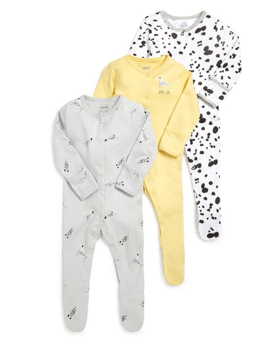 Dalmatian Jersey Sleepsuits - 3 Pack image number 1