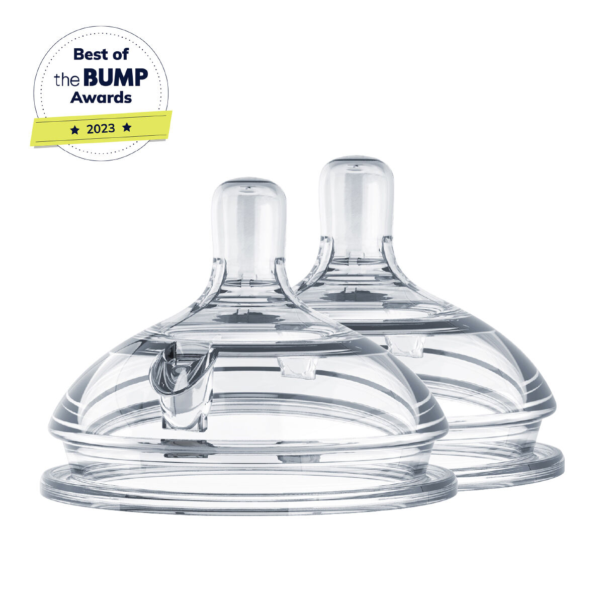 Comotomo Natural Teat Silicone Nipples (Fast Flow) Transparent 2 Pcs