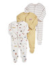 Transport Sleepsuits (Pack of 3) - Yellow image number 2