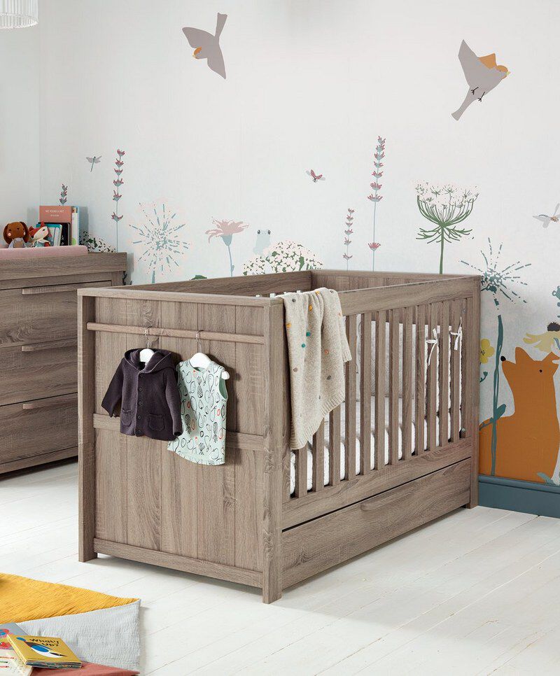 Franklin Convertible Cot & Toddler Bed 3 in 1 - Grey Wash image number 2