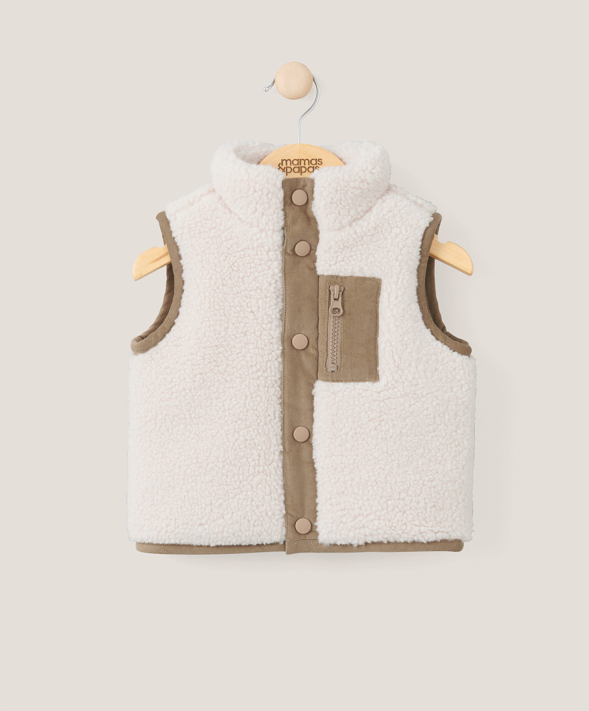 Borg Gilet - Cream image number 1