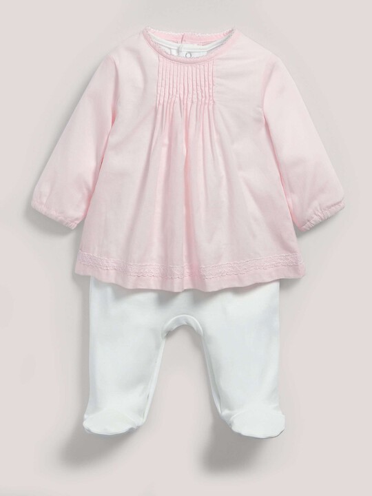 Pintuck Blouse All-In-One Pink- 3-6 months image number 1