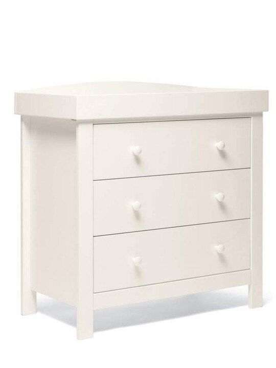 Dover 3 Drawer Dresser & Changer Unit - White image number 1