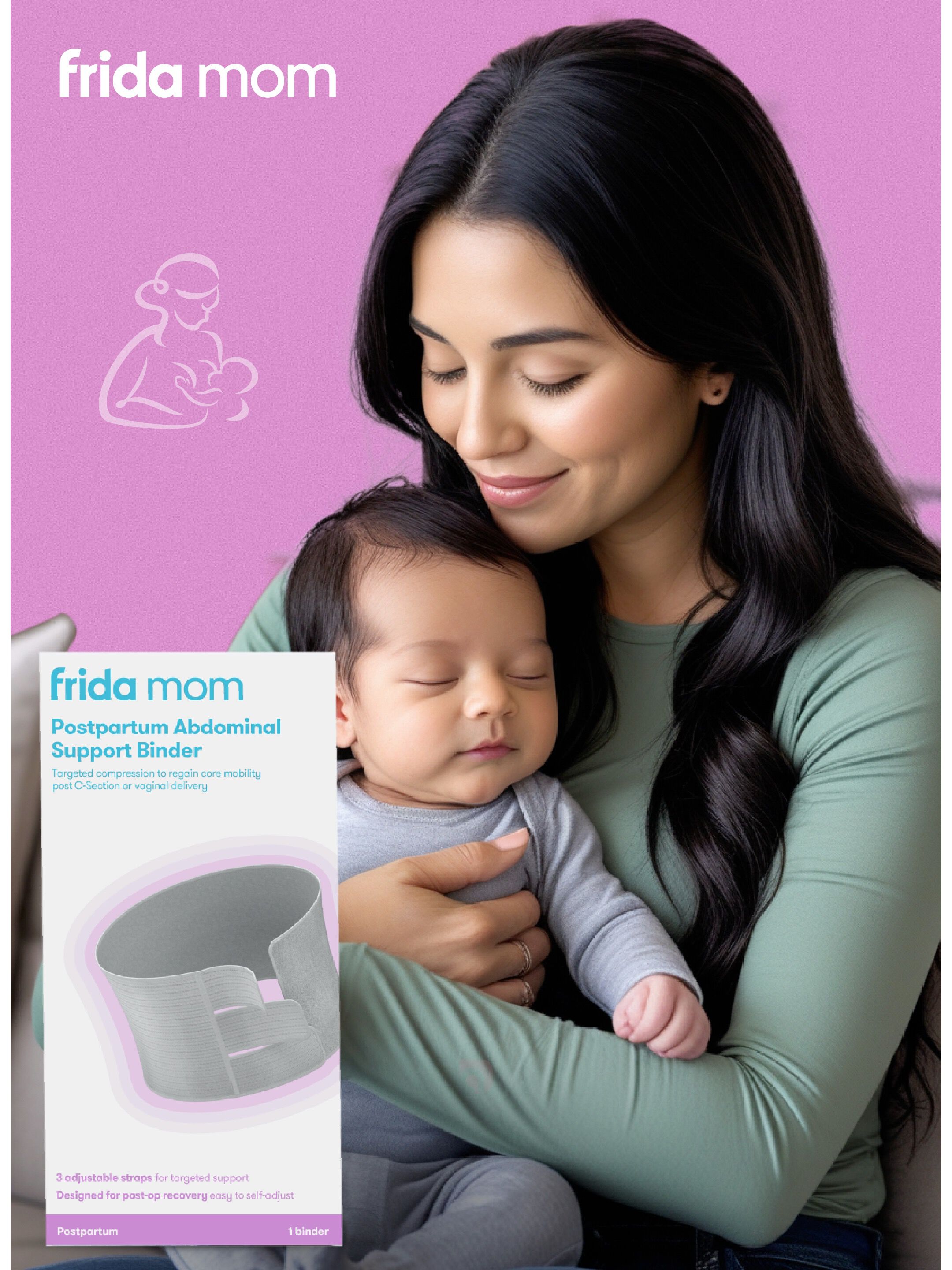 Frida Mom Postpartum Abdominal Support Binder image number 4