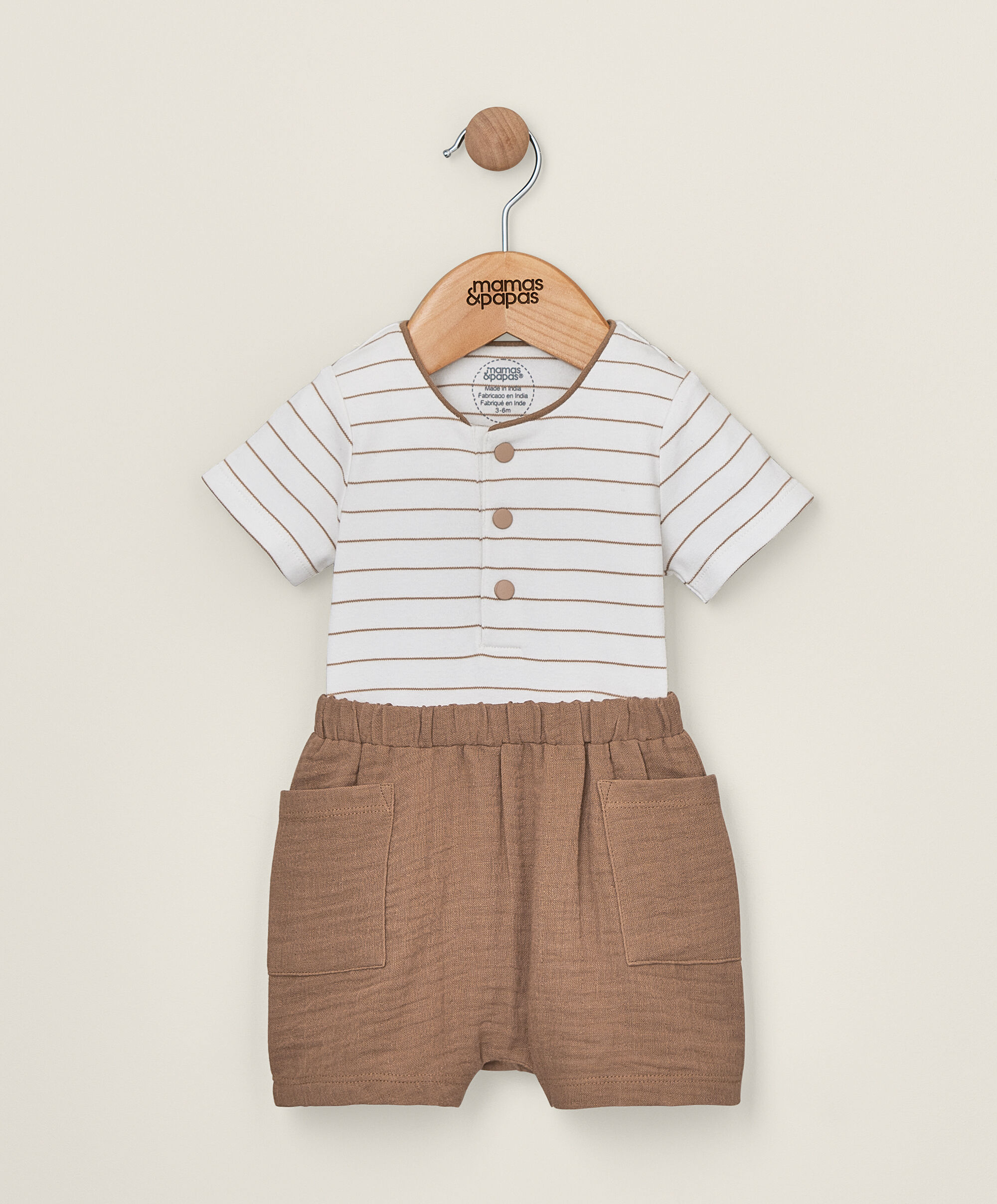 2 Piece Stripe Bodysuit & Short image number 1