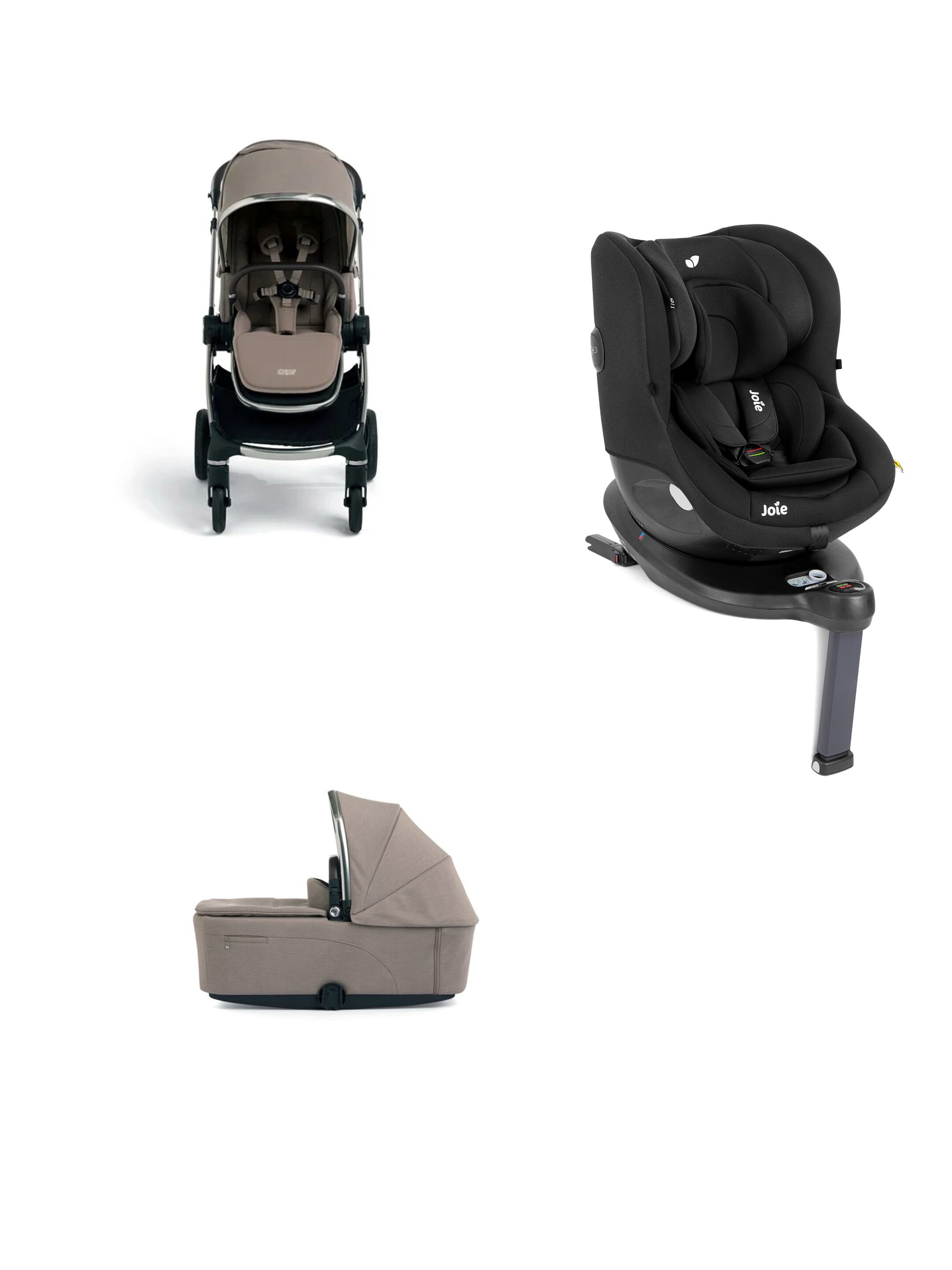 Vardo Heritage Pushchair 3 Piece Bundle with Joie Car Seat Shale - Heritage image number 1