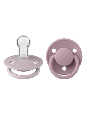 Bibs De Lux 2 Pack Silicone Onesize - Dusky Lilac / Heather