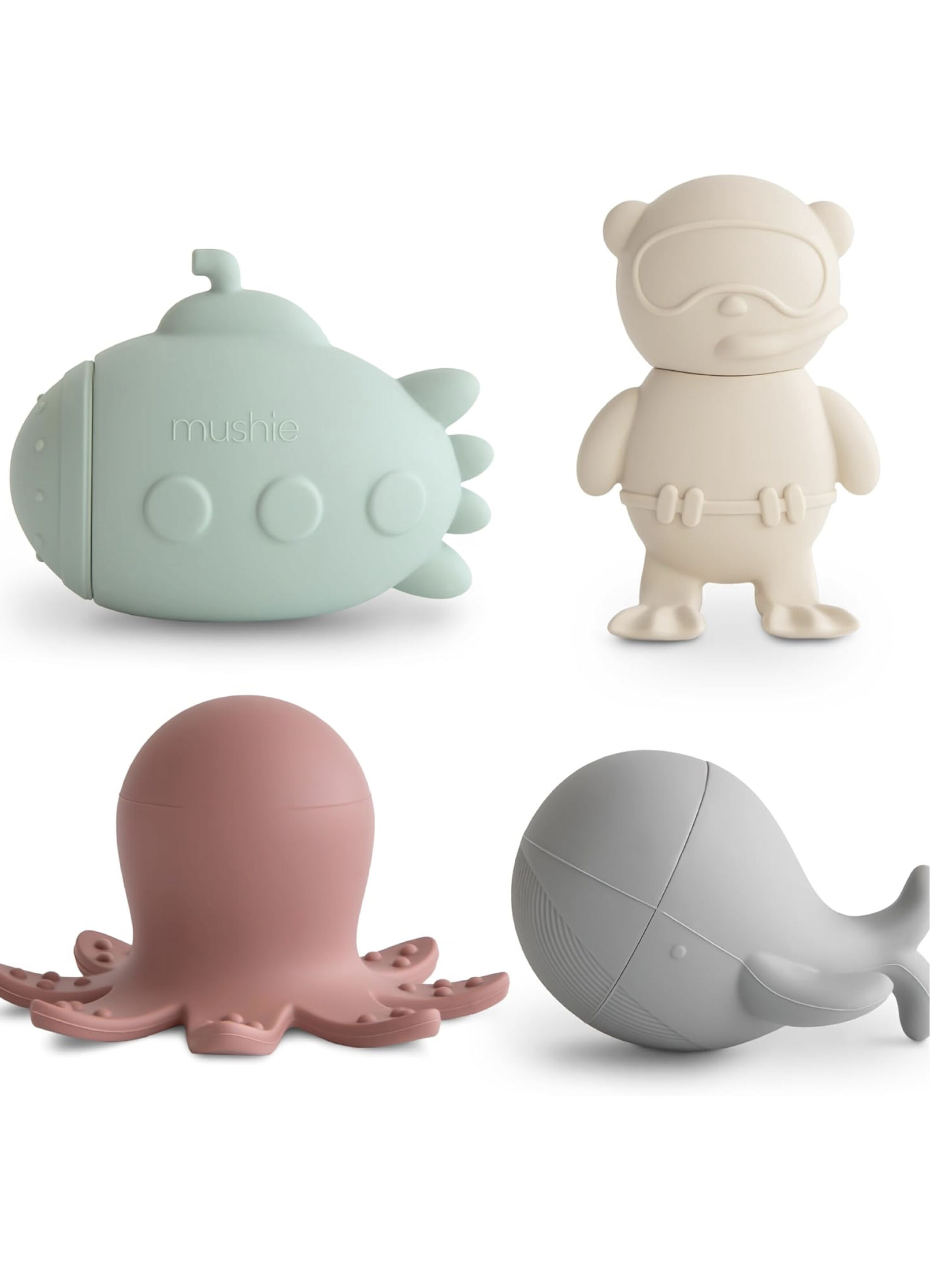 Mushie Sealife Bath Play Set - 4 Pack&nbsp; image number 1