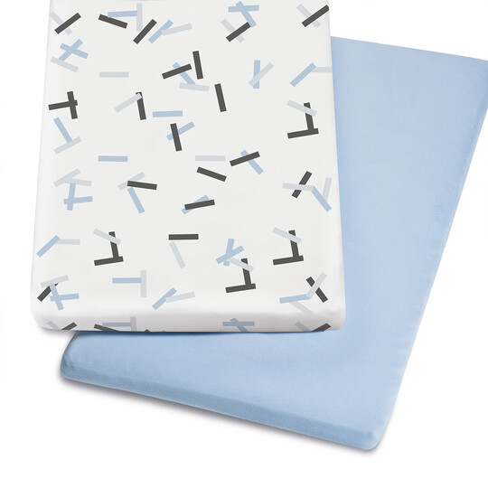 Snuz Crib 2 Pack Fitted Sheets - Breeze image number 2
