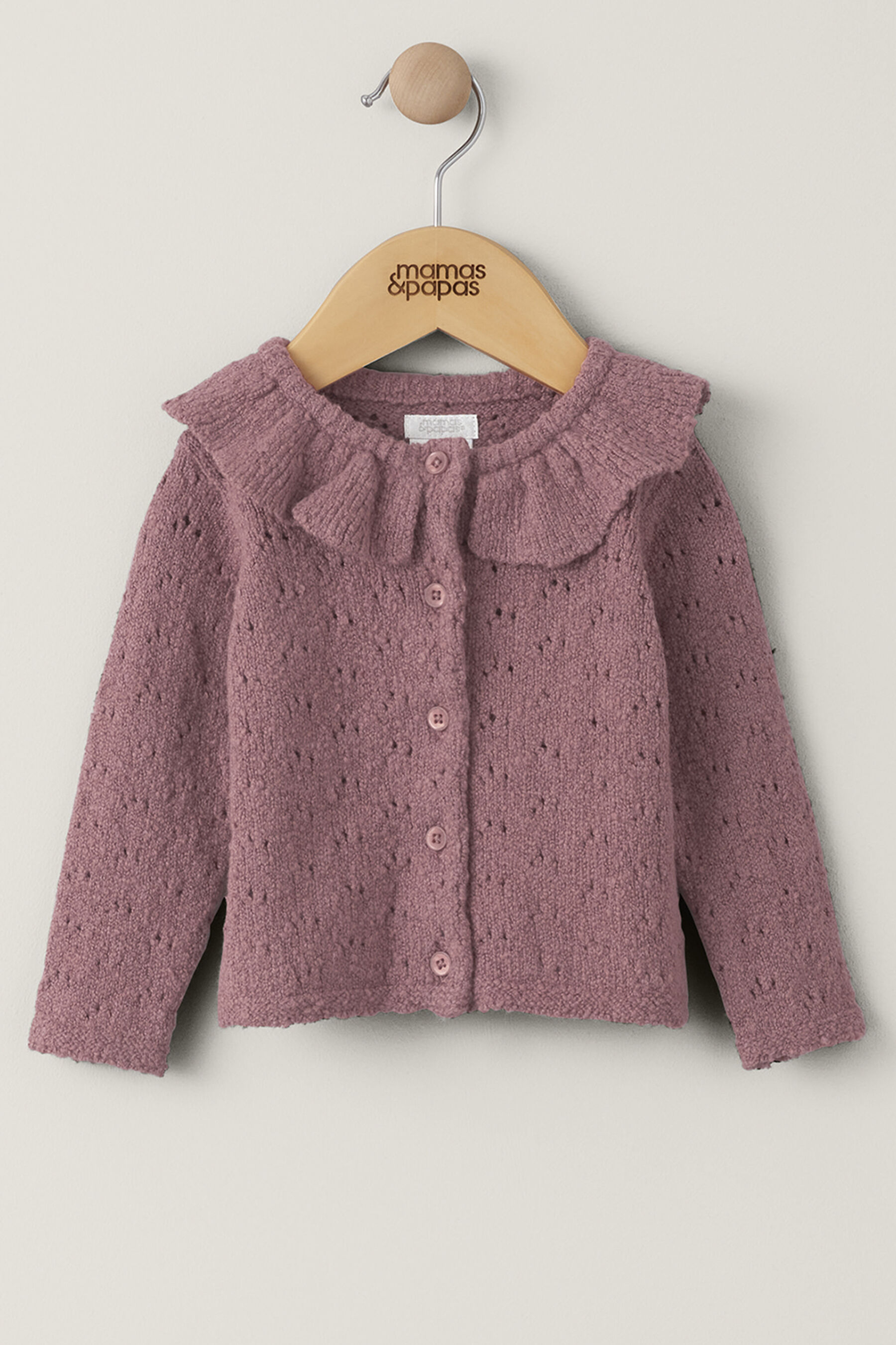 Berry Frill Collar Cardigan image number 1
