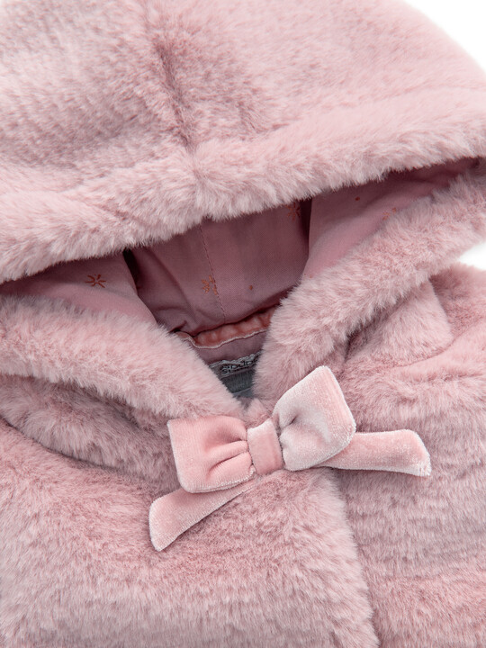 Pink Faux Fur Coat image number 5