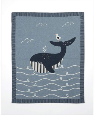 Blue Knitted Blanket - Sail Away With Me