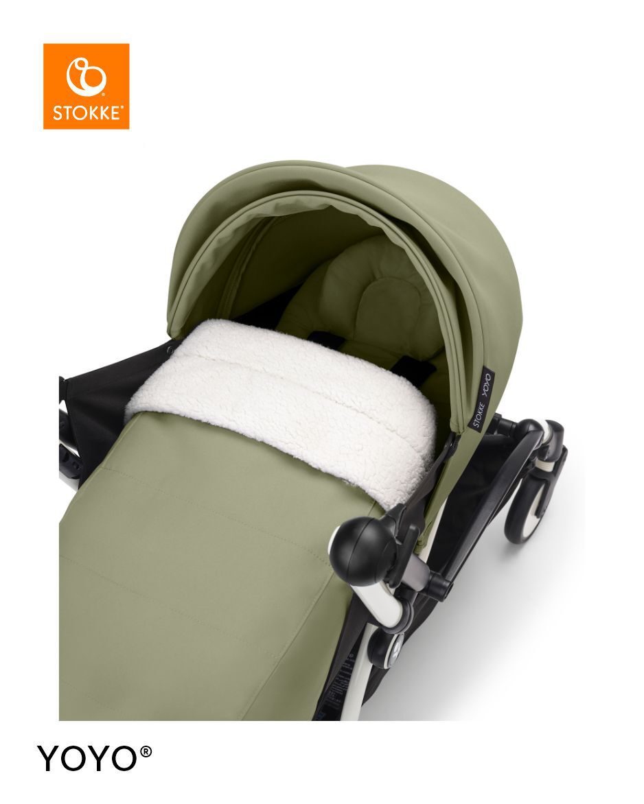 Stokke YOYO3 White Frame with 0+ Newborn Pack Olive image number 3