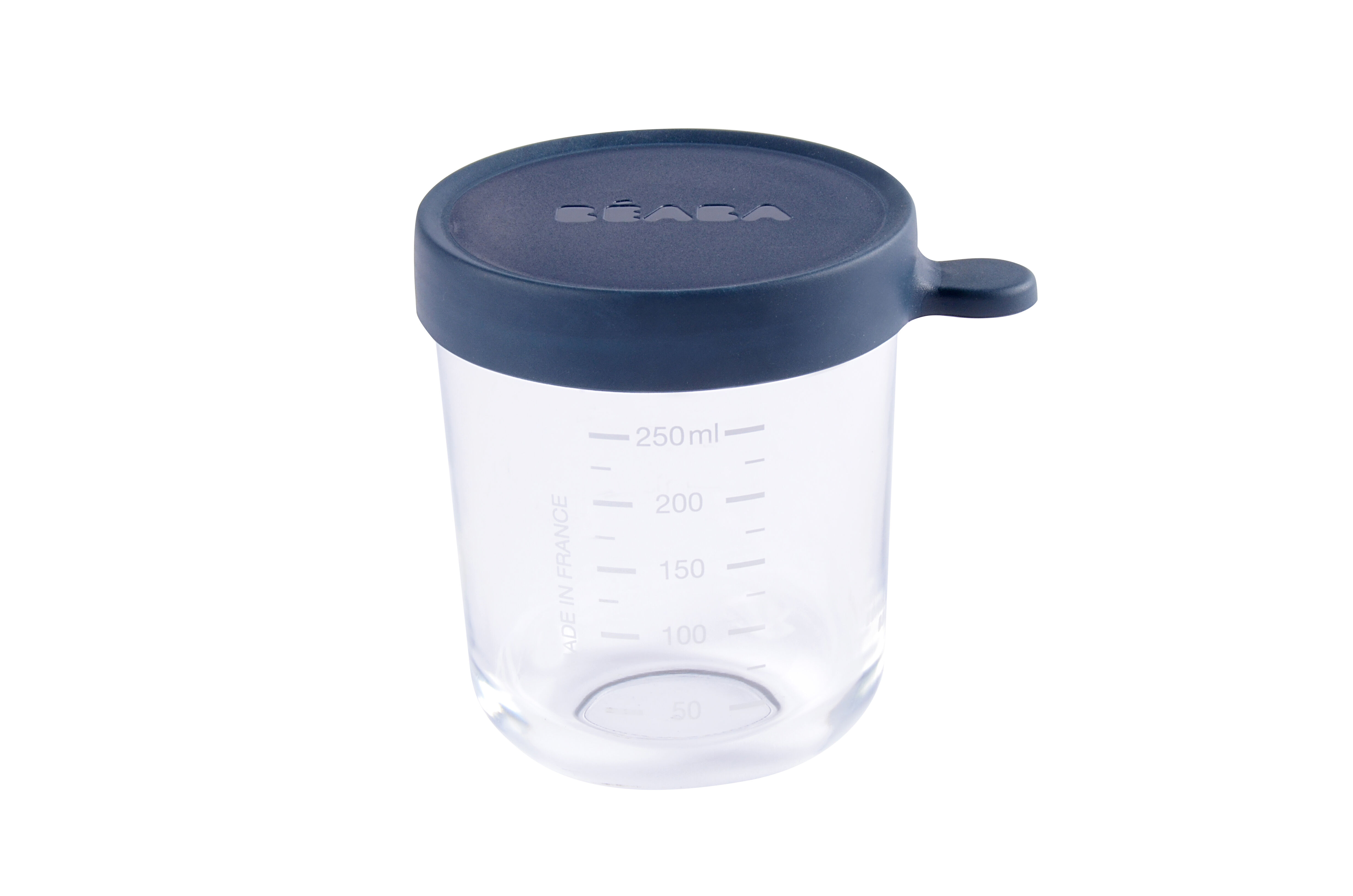 Beaba Conservation Jar Glass 250ml Dark Blue image number 1