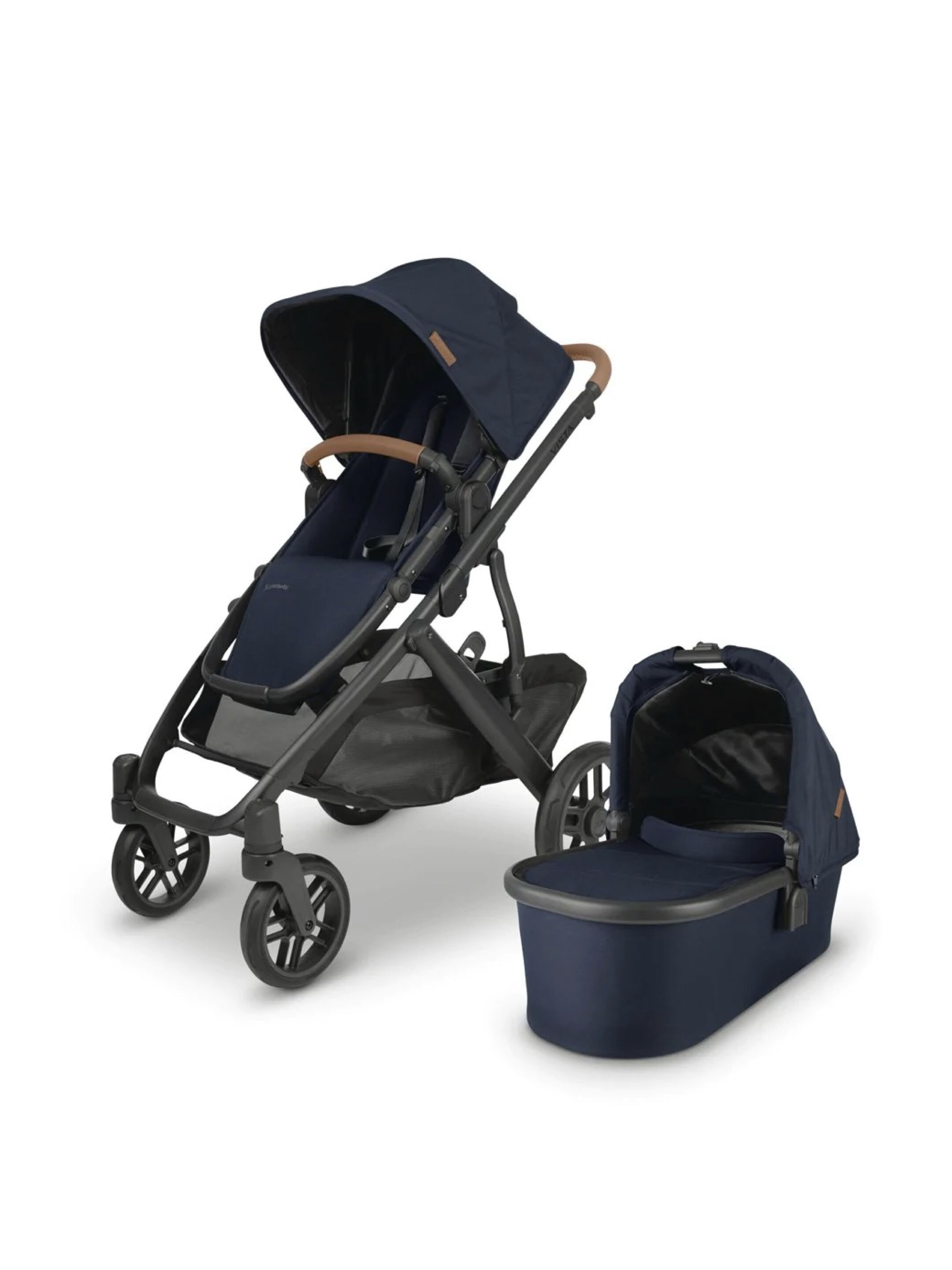 Uppababy - Vista V2 Stroller- Noa (Navy/carbon/saddle leather) image number 1