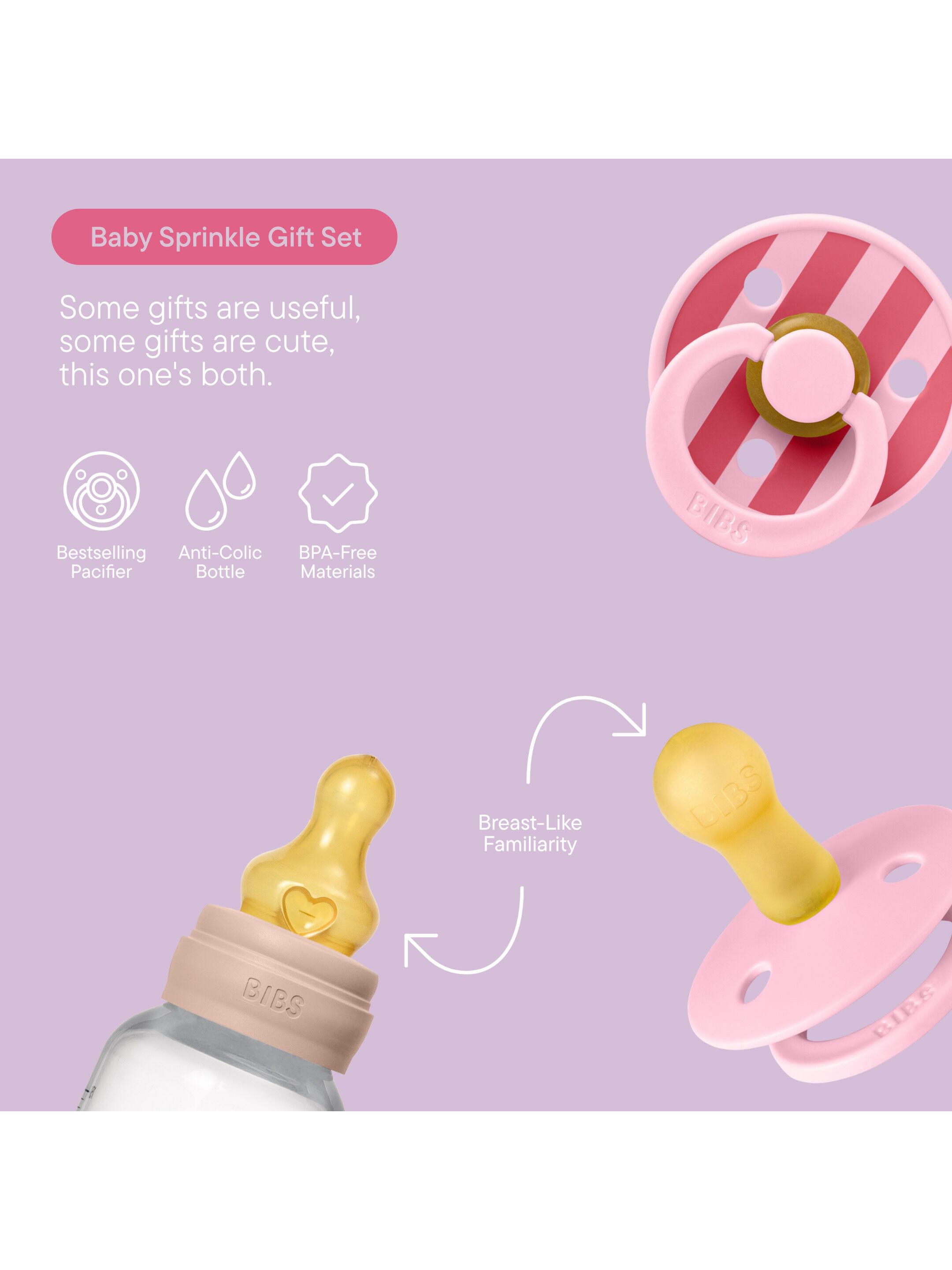 BIBS Gift Set Baby Sprinkle Blush image number 3