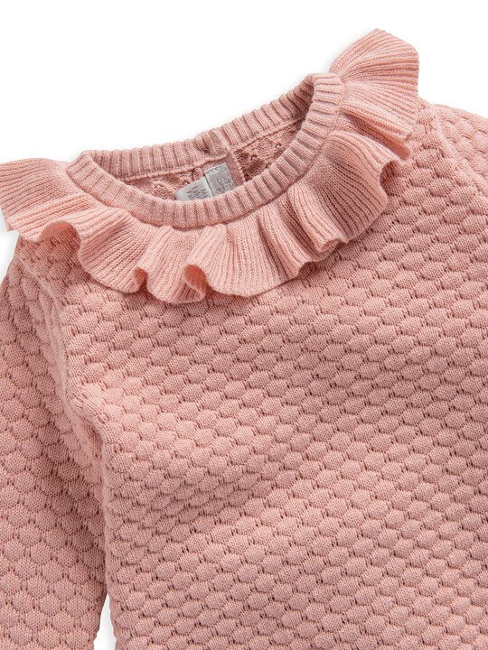 Pink Knitted 2 Piece Set image number 4