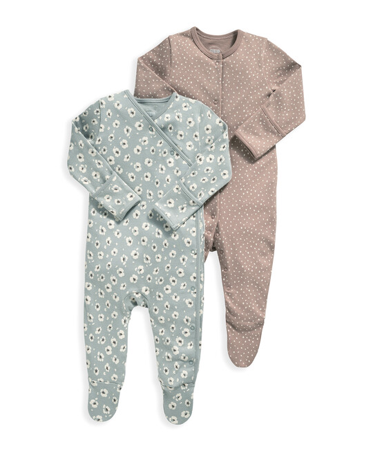 2 Pack Contemporary Flower Sleepsuits image number 2