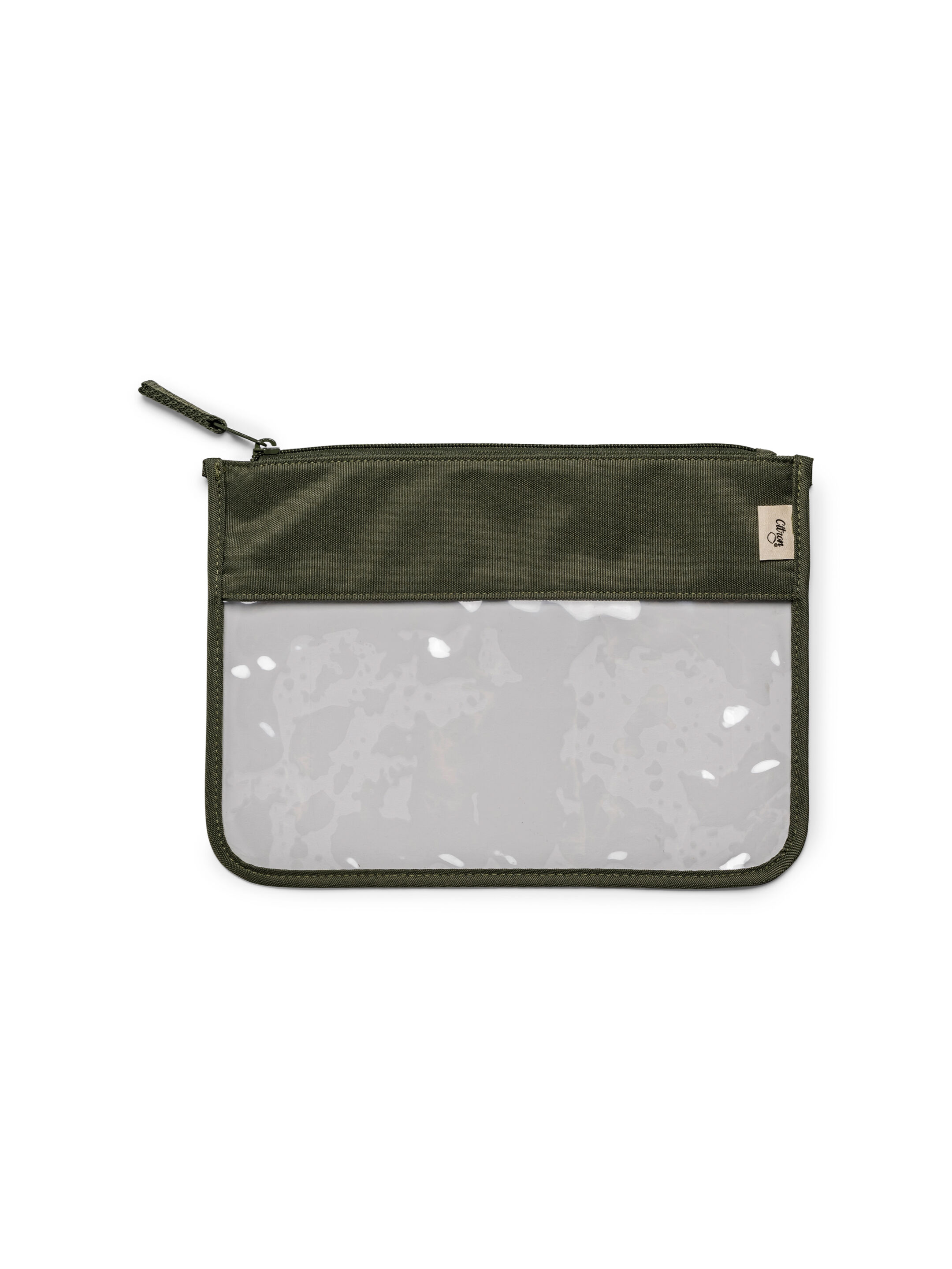 Clear Zipper Pouch Large - Green image number 1
