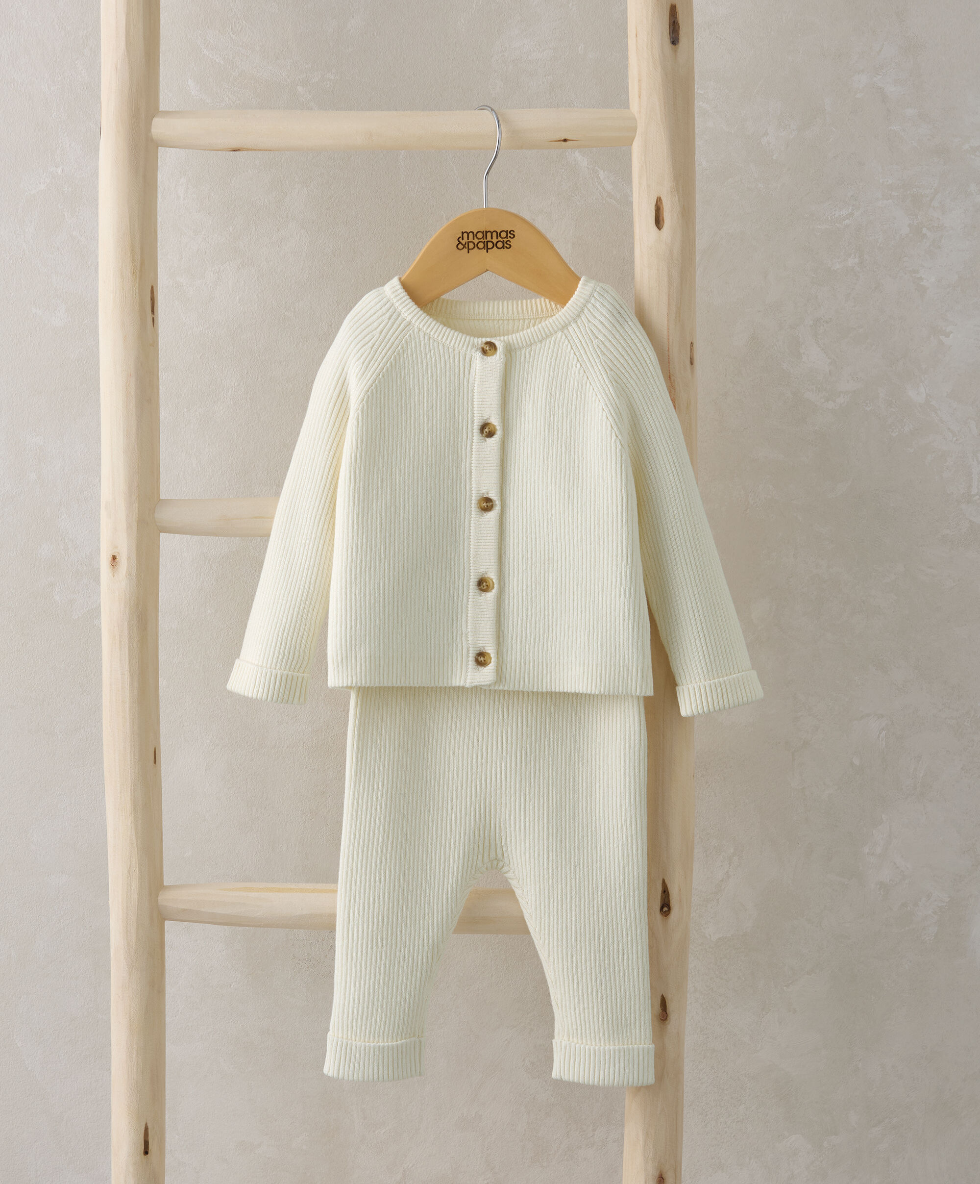 Knitted Cardigan & Leggings - Sand image number 1