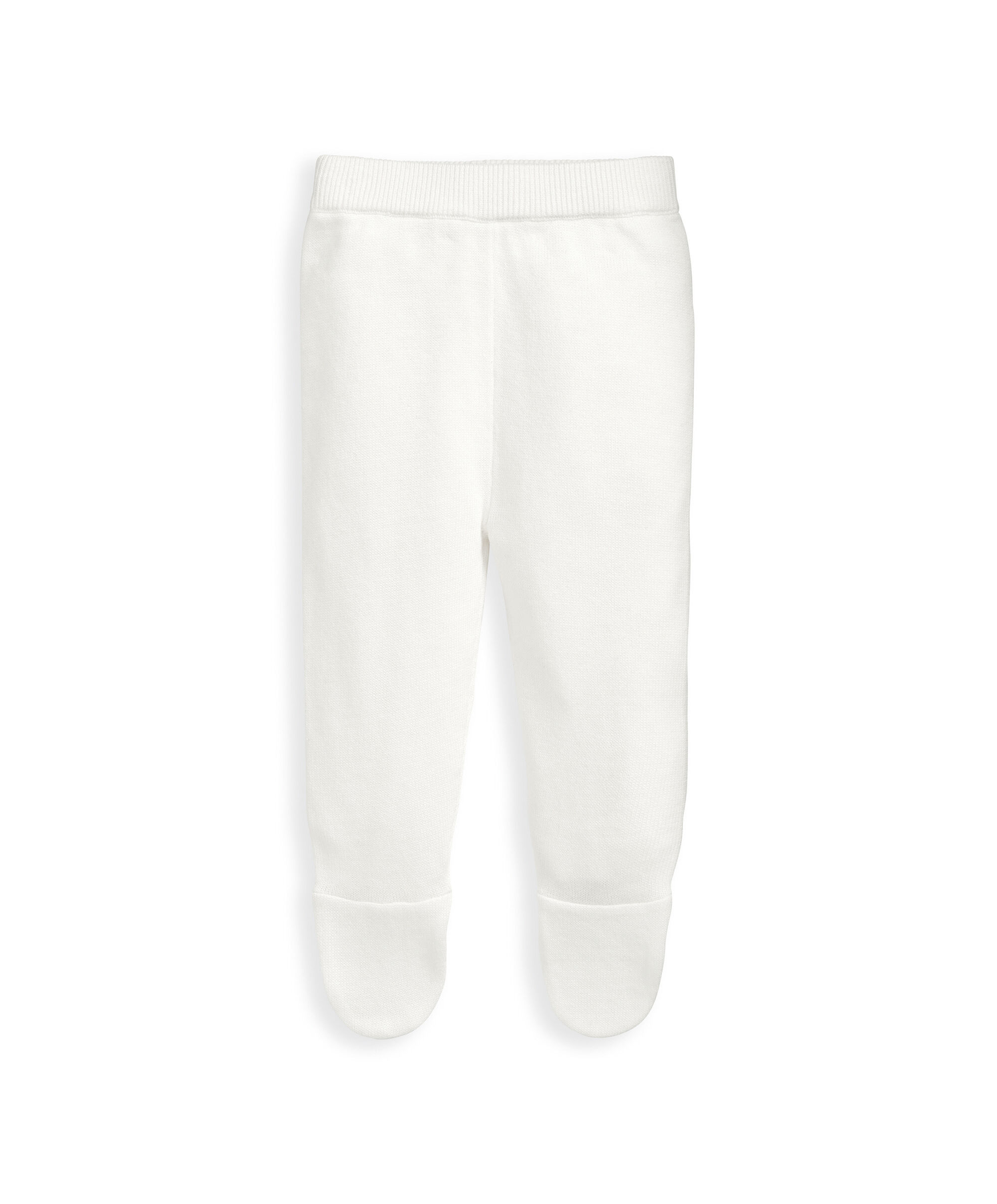 White Frill Knitted Top & Leggings Set image number 5