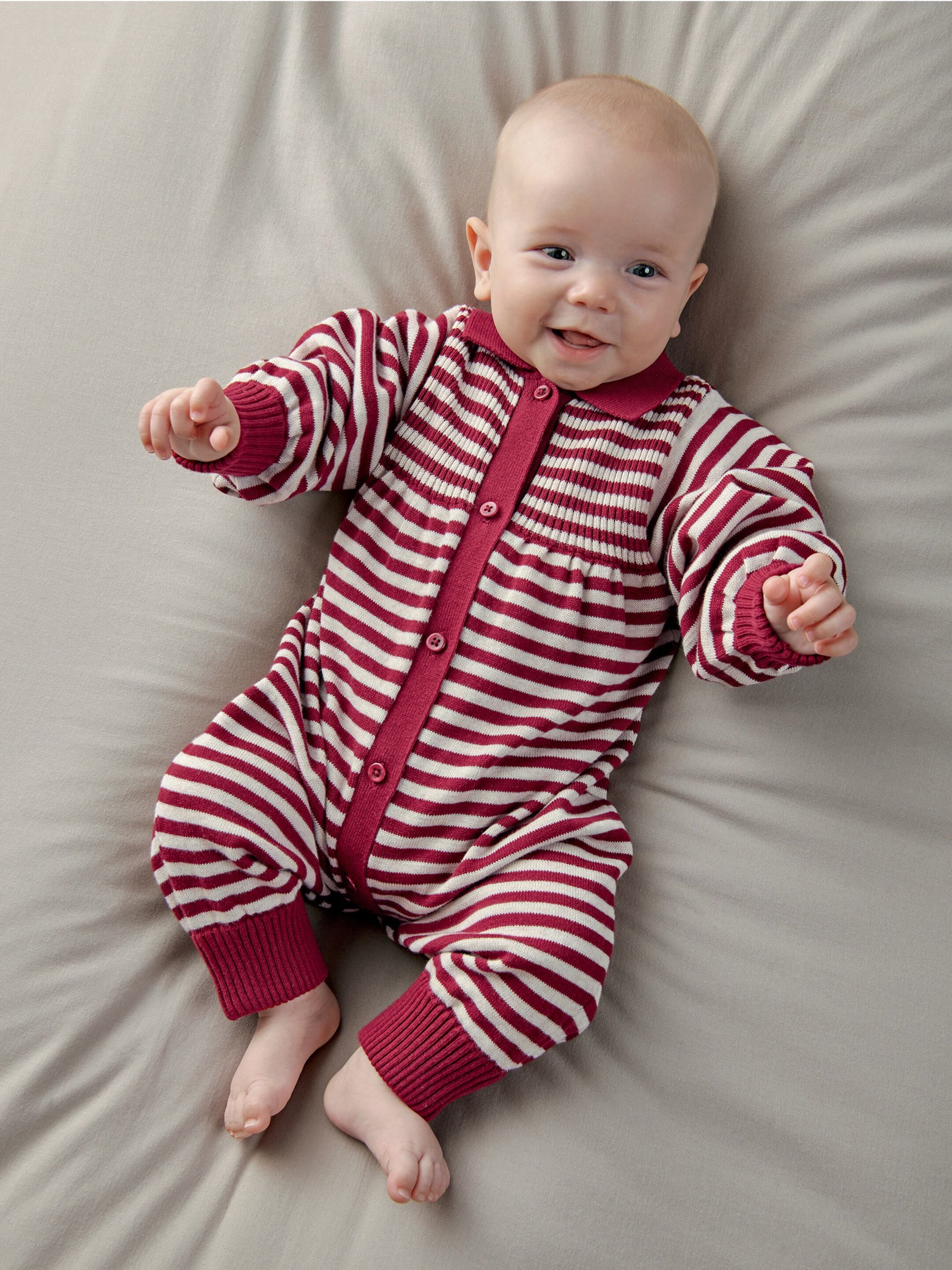 Striped Knit Romper image number 1
