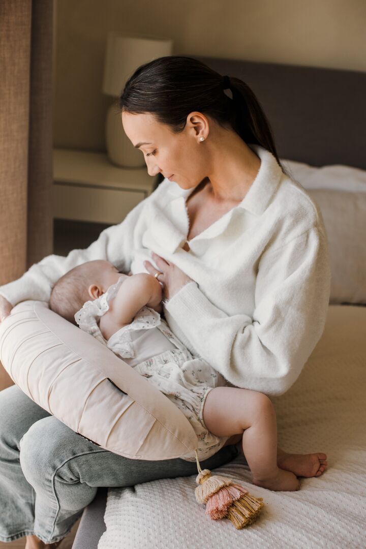 DockATot Nursing Pillow - Sand Chambray image number 6