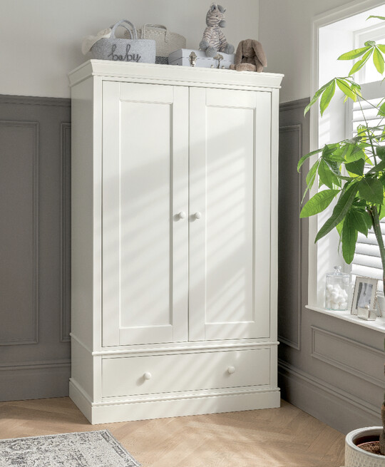 Oxford Wardrobe with Storage Drawer - Pure White image number 1