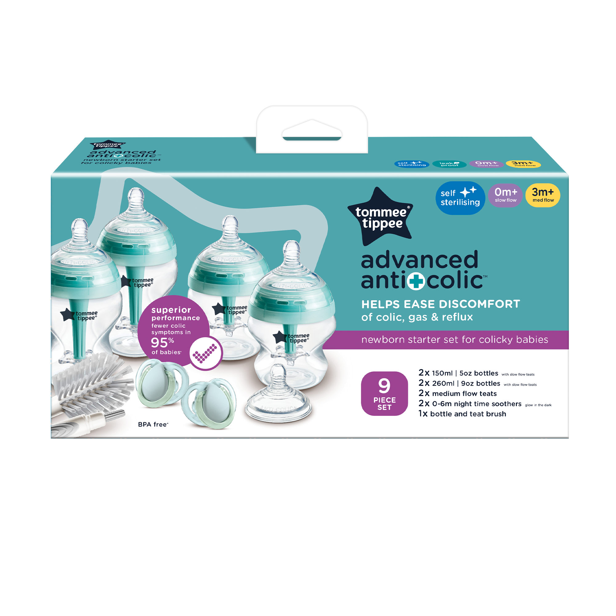 Tommee Tippee Anti Colic Starter Bottles Kit image number 2