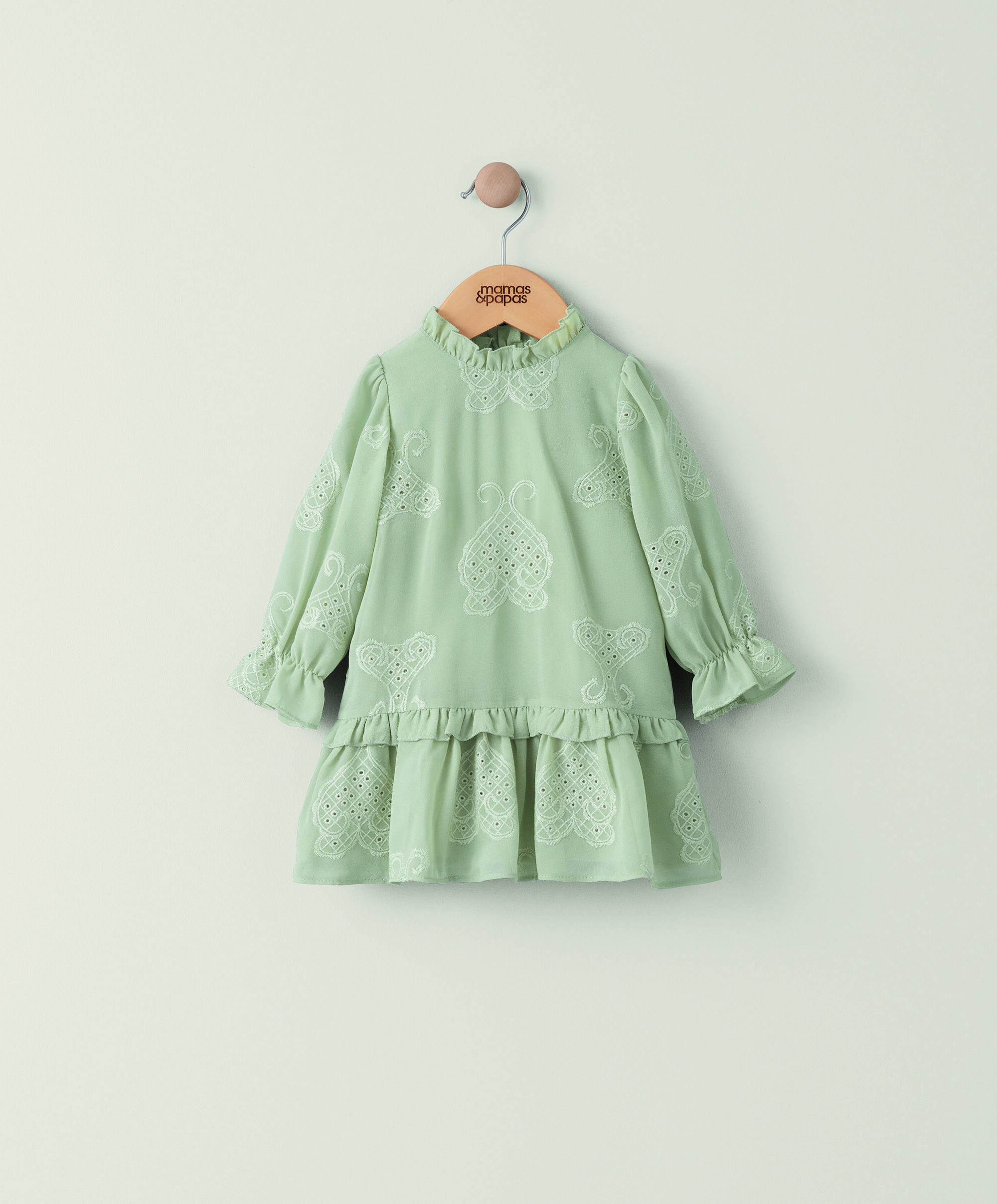 Dropped Waist Embroidered Dress image number 1