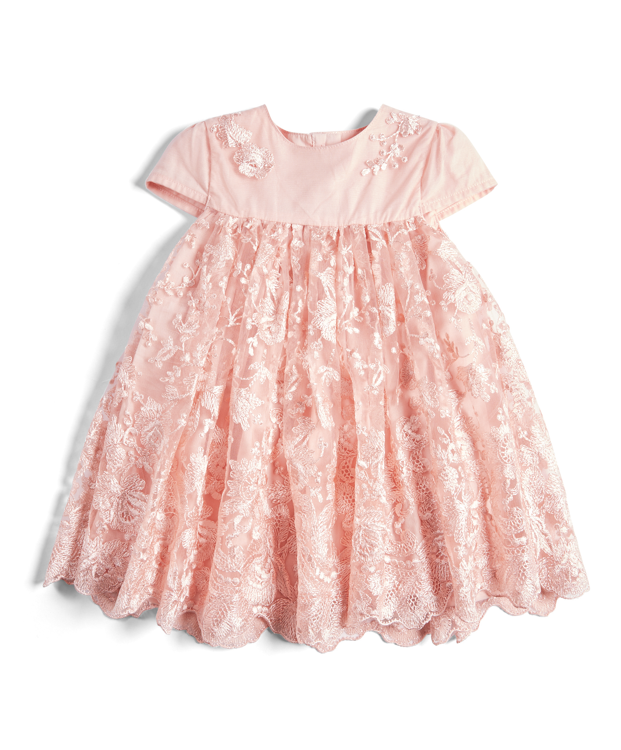 bloomingdale's pink lace dress