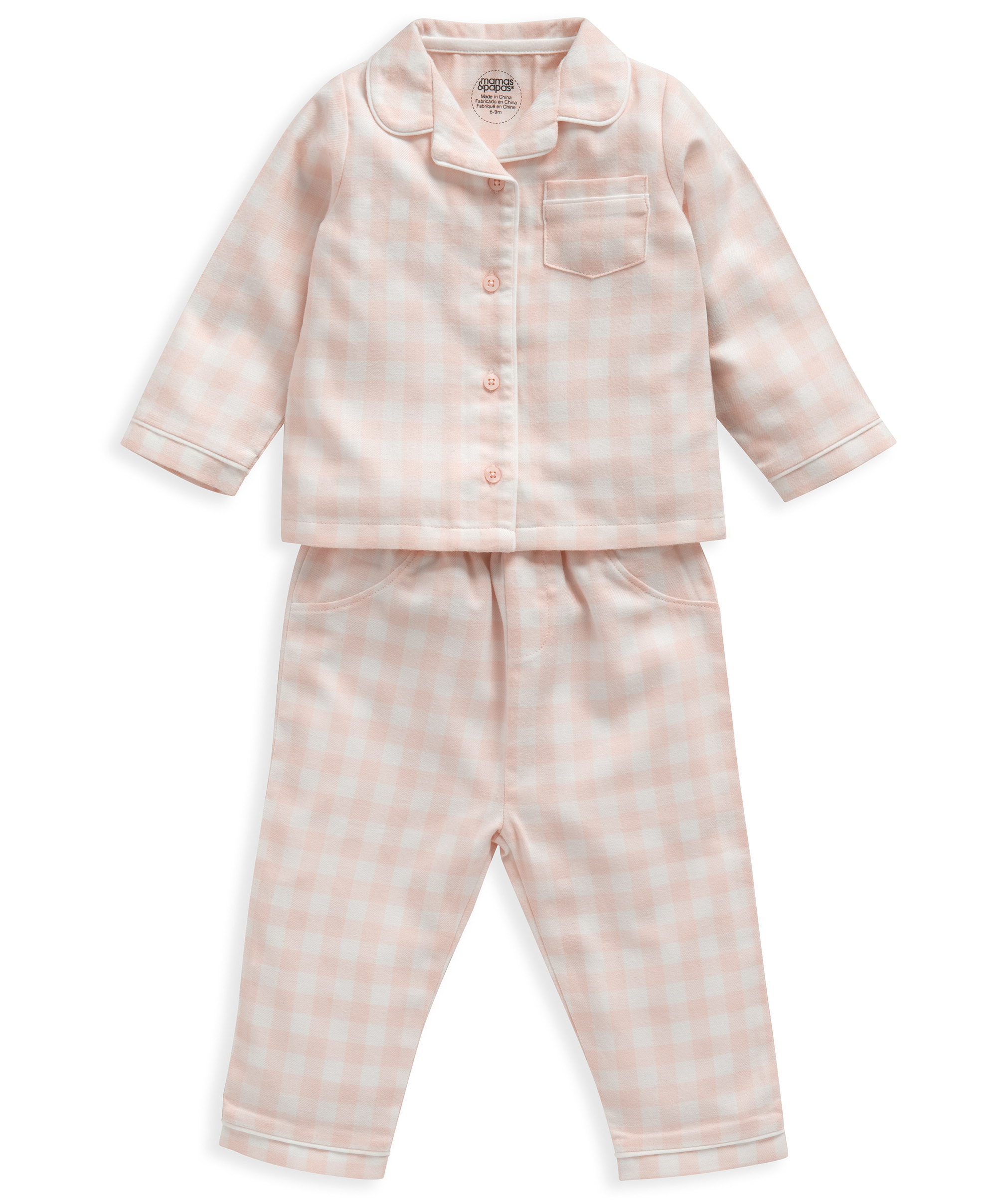 Buy Pink Gingham Woven Pyjamas Pyjamas Mamas & Papas KSA